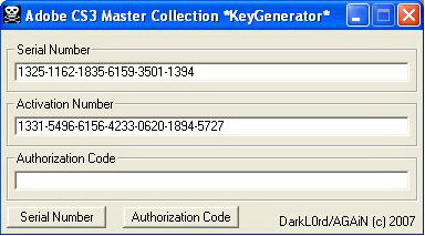 activate adobe cs3 master collection using keygen